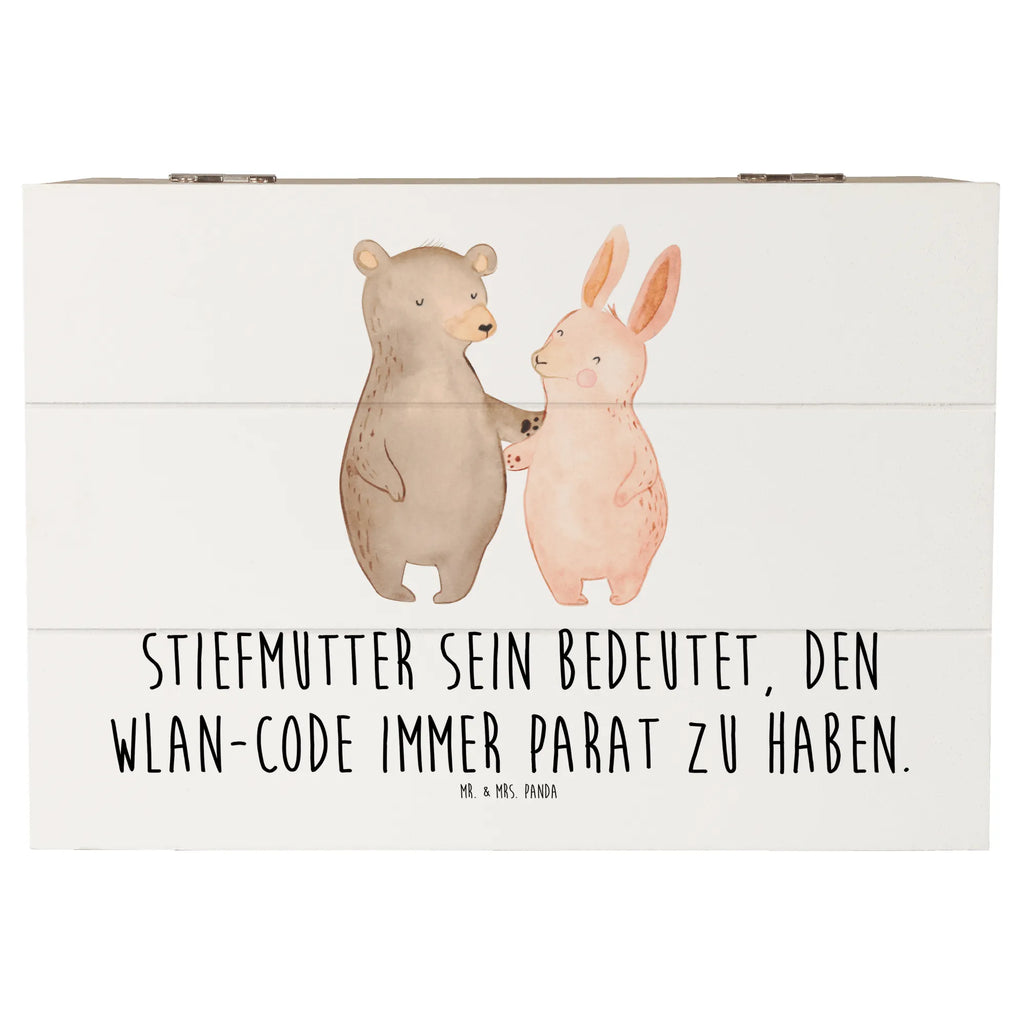 Wooden chest Stiefmutter sein bedeutet, den WLAN-Code immer parat zu haben. XXL, Schatulle, Kiste, Holzkiste, Erinnerungsbox, Geschenkbox, Dekokiste, Truhe, Erinnerungskiste, Schatzkiste, Geschenkdose, Aufbewahrungsbox, Familie, Vatertag, Muttertag, Bruder, Schwester, Mama, Papa, Oma, Opa