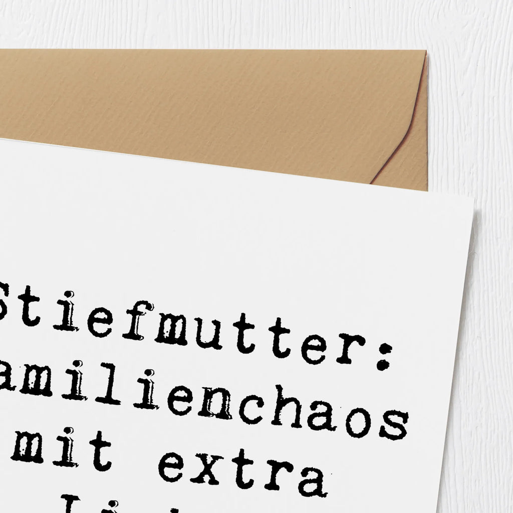 Deluxe Karte Spruch Stiefmutter Liebe Karte, Einladungskarte, Klappkarte, Glückwunschkarte, Hochwertige Klappkarte, Geburtstagskarte, Hochwertige Grußkarte, Hochzeitskarte, Grußkarte, Familie, Vatertag, Muttertag, Bruder, Schwester, Mama, Papa, Oma, Opa