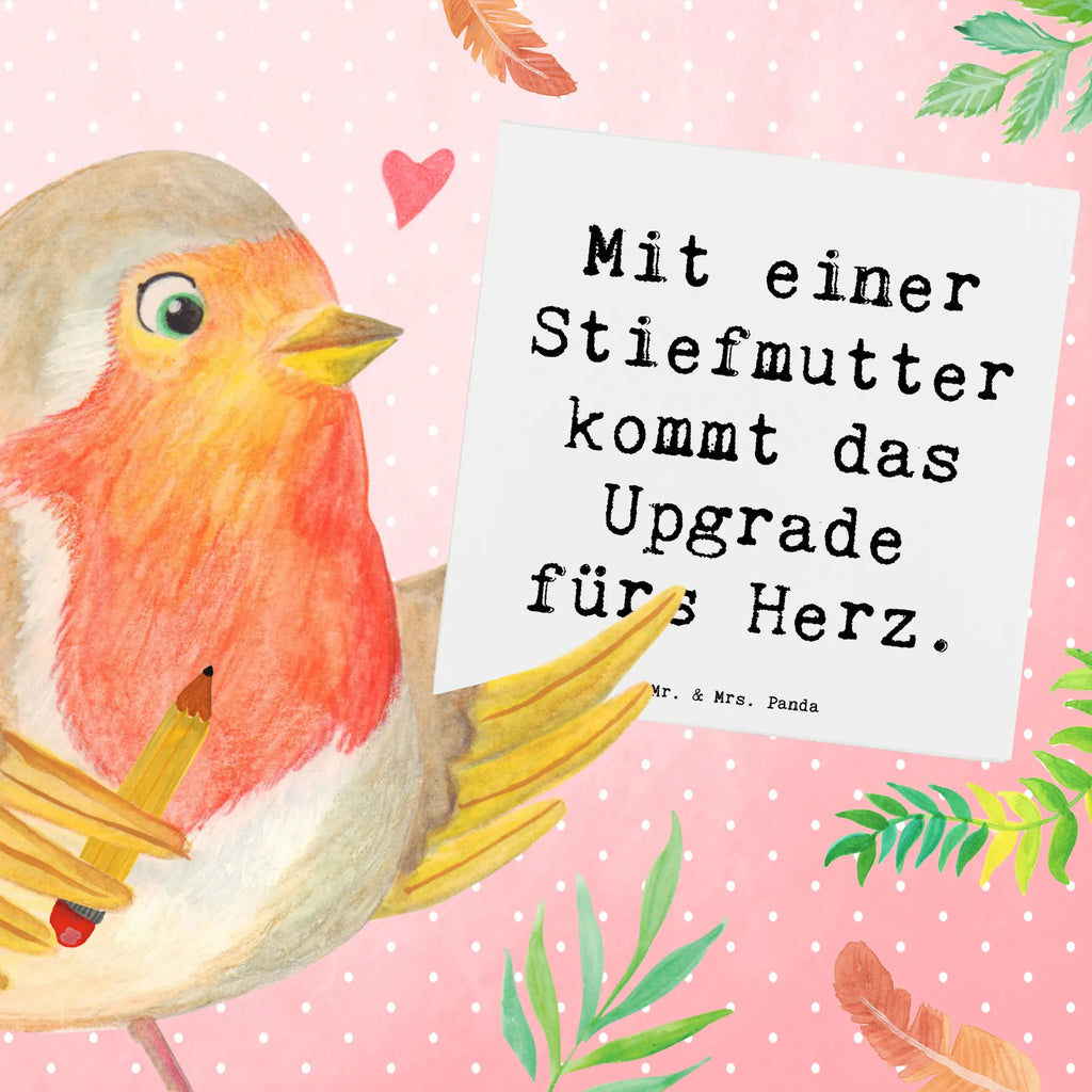 Deluxe Card Saying Mit einer Stiefmutter kommt das Upgrade fürs Herz. Hochzeitskarte, Hochwertige Grußkarte, Glückwunschkarte, Geburtstagskarte, Einladungskarte, Karte, Hochwertige Klappkarte, Grußkarte, Klappkarte, Familie, Vatertag, Muttertag, Bruder, Schwester, Mama, Papa, Oma, Opa