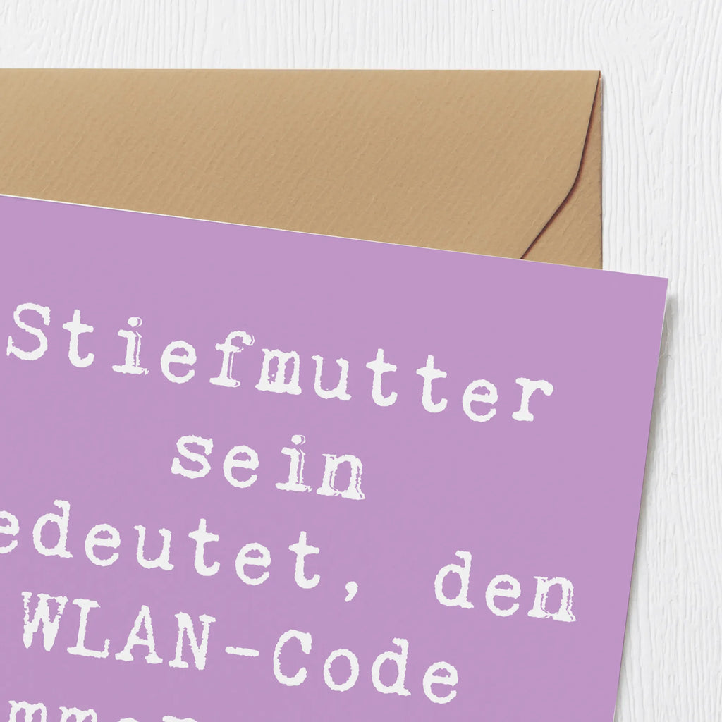 Deluxe Karte Spruch Stiefmutter Heldin Einladungskarte, Klappkarte, Karte, Hochwertige Grußkarte, Hochzeitskarte, Grußkarte, Glückwunschkarte, Hochwertige Klappkarte, Geburtstagskarte, Familie, Vatertag, Muttertag, Bruder, Schwester, Mama, Papa, Oma, Opa