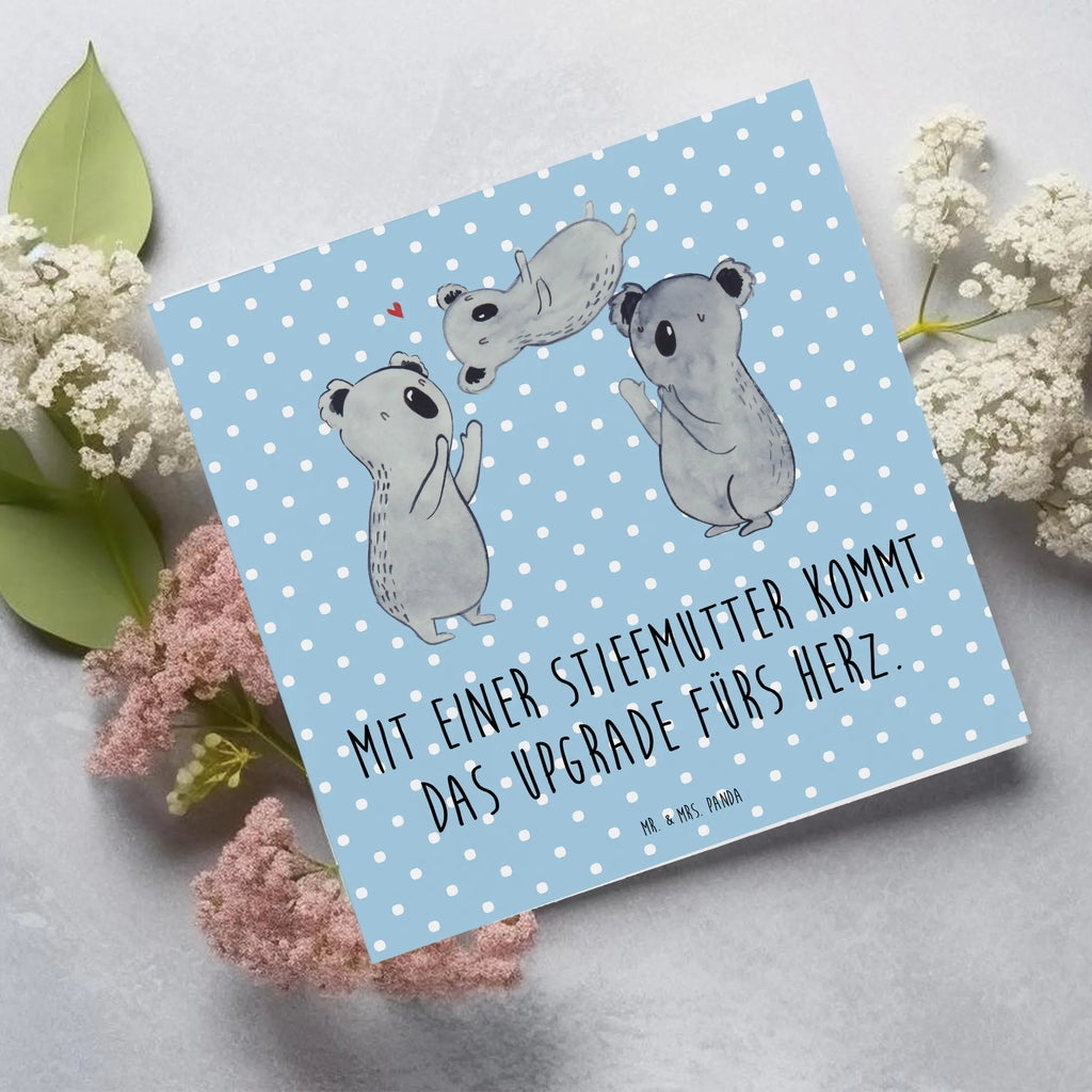 Deluxe Karte Herz Stiefmutter Klappkarte, Karte, Einladungskarte, Grußkarte, Geburtstagskarte, Hochwertige Klappkarte, Hochwertige Grußkarte, Glückwunschkarte, Hochzeitskarte, Familie, Vatertag, Muttertag, Bruder, Schwester, Mama, Papa, Oma, Opa