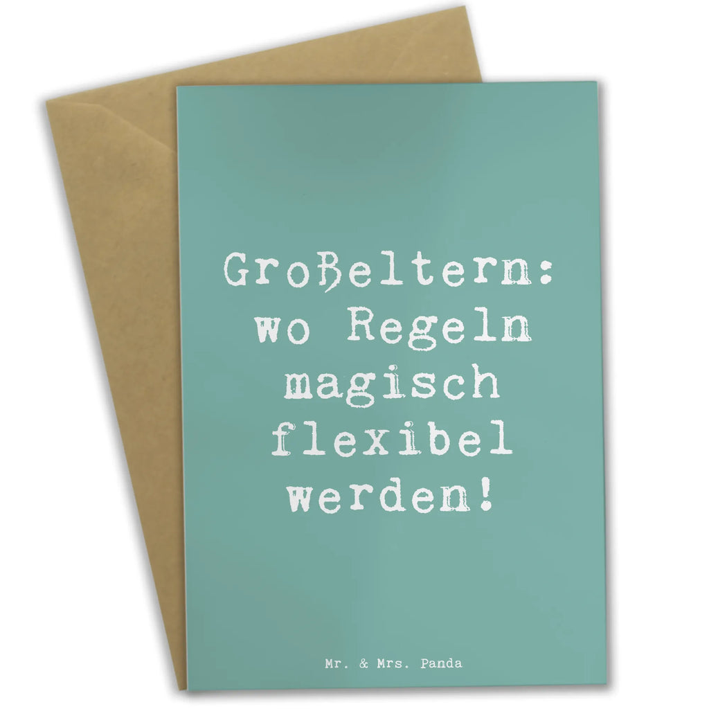 Greetings card Saying Großeltern: wo Regeln magisch flexibel werden! Grußkarte, Klappkarte, Einladungskarte, Glückwunschkarte, Hochzeitskarte, Geburtstagskarte, Karte, Ansichtskarten, Familie, Vatertag, Muttertag, Bruder, Schwester, Mama, Papa, Oma, Opa