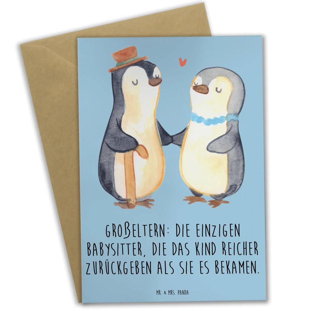 Greetings card Großeltern: die einzigen Babysitter, die das Kind reicher zurückgeben als sie es bekamen. Grußkarte, Einladungskarte, Geburtstagskarte, Hochzeitskarte, Karte, Ansichtskarten, Glückwunschkarte, Klappkarte, Familie, Vatertag, Muttertag, Bruder, Schwester, Mama, Papa, Oma, Opa