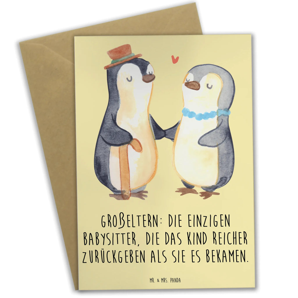 Greetings card Großeltern: die einzigen Babysitter, die das Kind reicher zurückgeben als sie es bekamen. Grußkarte, Einladungskarte, Geburtstagskarte, Hochzeitskarte, Karte, Ansichtskarten, Glückwunschkarte, Klappkarte, Familie, Vatertag, Muttertag, Bruder, Schwester, Mama, Papa, Oma, Opa