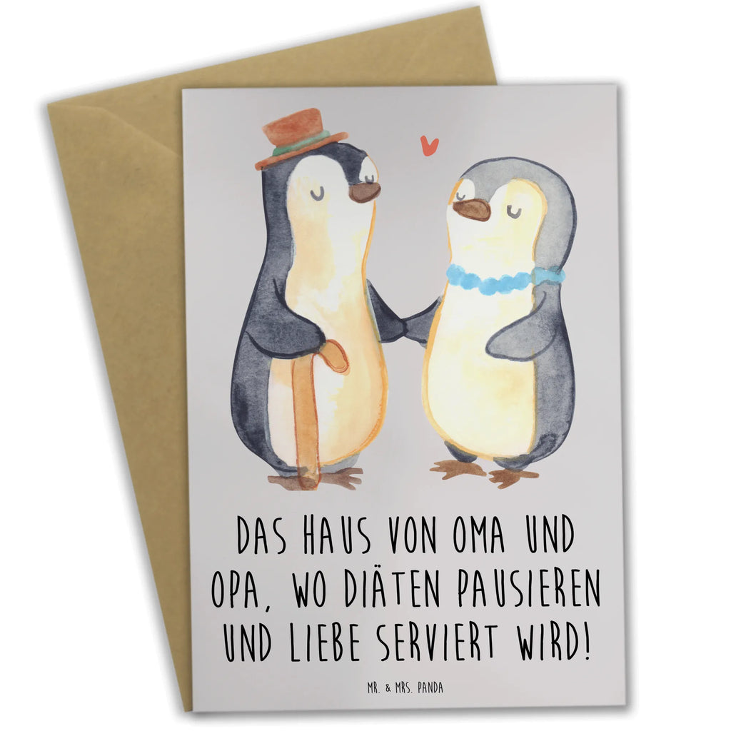 Greetings card Das Haus von Oma und Opa, wo Diäten pausieren und Liebe serviert wird! Glückwunschkarte, Grußkarte, Karte, Hochzeitskarte, Ansichtskarten, Einladungskarte, Klappkarte, Geburtstagskarte, Familie, Vatertag, Muttertag, Bruder, Schwester, Mama, Papa, Oma, Opa