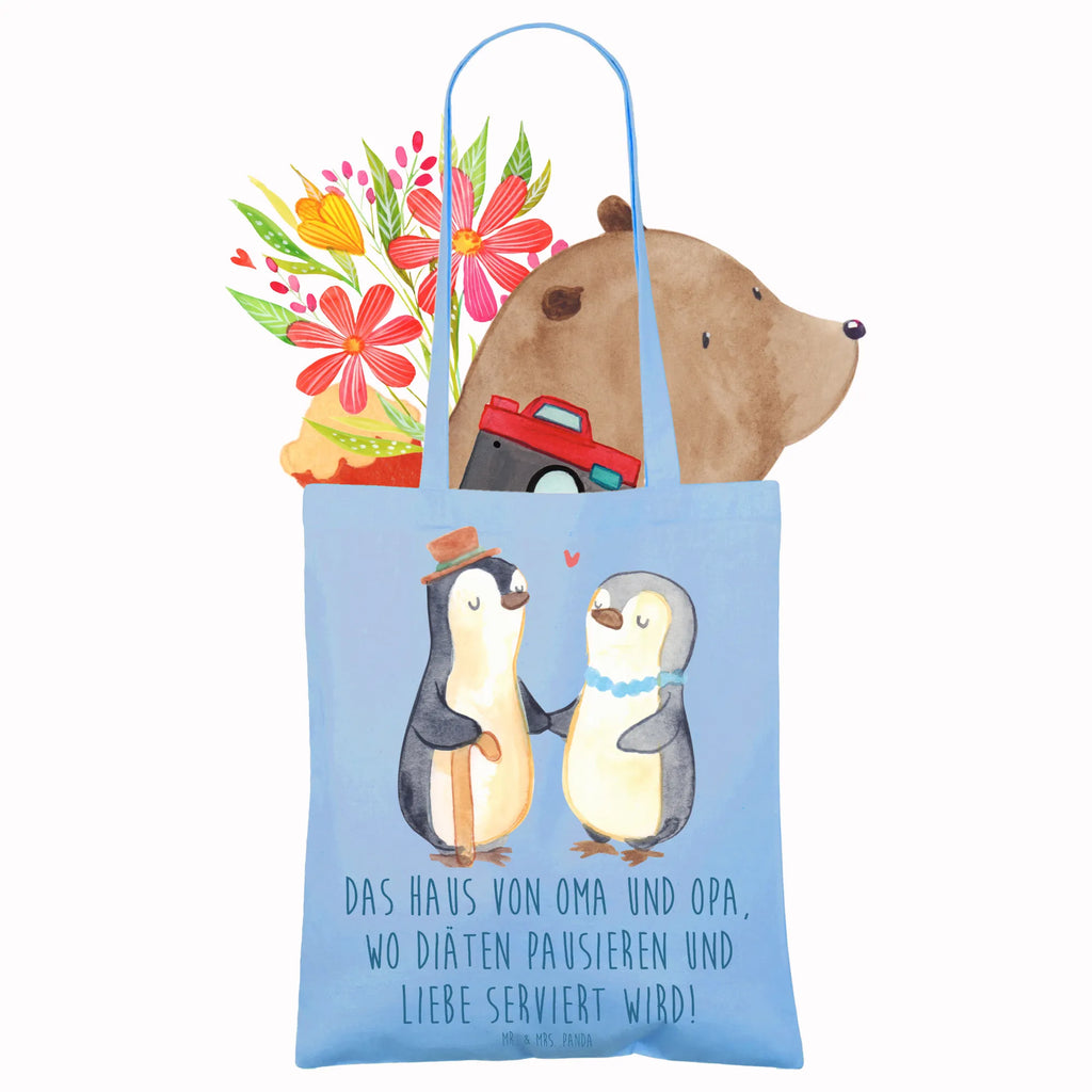 Tote bag Das Haus von Oma und Opa, wo Diäten pausieren und Liebe serviert wird! Schultertasche, Jutebeutel, Einkaufstasche, Strandtasche, Laptoptasche, Einkaufstüte, Tragetasche, Badetasche, Shopper, Beuteltasche, Stoffbeutel, Tasche, Beutel, Umhängetasche, Stofftasche, Jutetasche, Familie, Vatertag, Muttertag, Bruder, Schwester, Mama, Papa, Oma, Opa