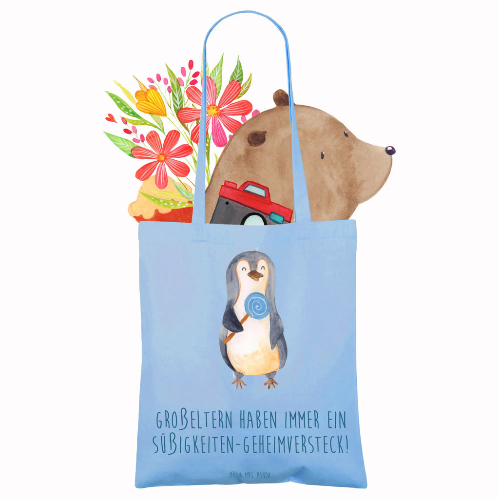 Tote bag Großeltern haben immer ein Süßigkeiten-Geheimversteck! Jutetasche, Umhängetasche, Badetasche, Beutel, Jutebeutel, Tasche, Laptoptasche, Tragetasche, Einkaufstasche, Stoffbeutel, Beuteltasche, Schultertasche, Stofftasche, Einkaufstüte, Strandtasche, Shopper, Familie, Vatertag, Muttertag, Bruder, Schwester, Mama, Papa, Oma, Opa