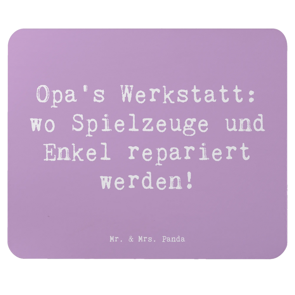 Mouse mat Saying Opa's Werkstatt: wo Spielzeuge und Enkel repariert werden! Mousepad, Computer zubehör, Büroausstattung, PC Zubehör, Arbeitszimmer, Mauspad, Einzigartiges Mauspad, Designer Mauspad, Mausunterlage, Mauspad Büro, Familie, Vatertag, Muttertag, Bruder, Schwester, Mama, Papa, Oma, Opa