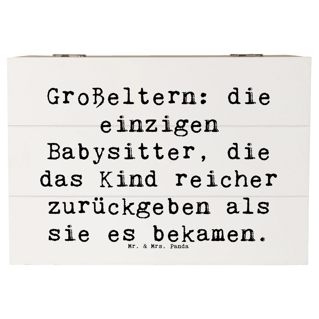 Wooden chest Saying Großeltern: die einzigen Babysitter, die das Kind reicher zurückgeben als sie es bekamen. Erinnerungskiste, Holzkiste, Kiste, XXL, Aufbewahrungsbox, Truhe, Geschenkdose, Schatzkiste, Schatulle, Erinnerungsbox, Geschenkbox, Dekokiste, Familie, Vatertag, Muttertag, Bruder, Schwester, Mama, Papa, Oma, Opa