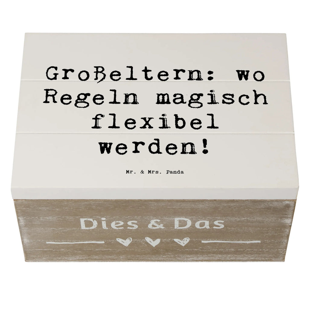 Wooden chest Saying Großeltern: wo Regeln magisch flexibel werden! Dekokiste, XXL, Erinnerungsbox, Geschenkdose, Aufbewahrungsbox, Schatzkiste, Erinnerungskiste, Holzkiste, Truhe, Schatulle, Kiste, Geschenkbox, Familie, Vatertag, Muttertag, Bruder, Schwester, Mama, Papa, Oma, Opa