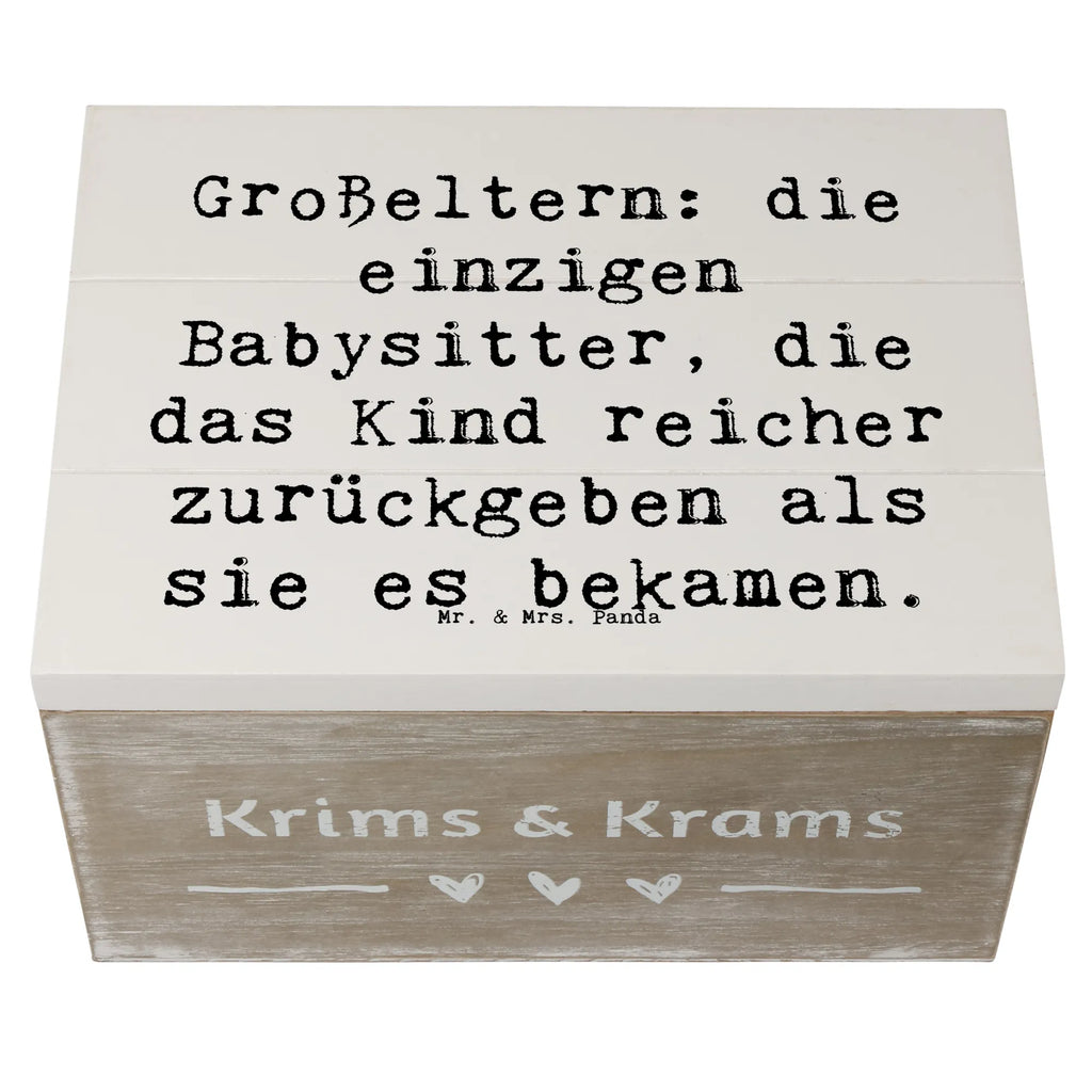 Wooden chest Saying Großeltern: die einzigen Babysitter, die das Kind reicher zurückgeben als sie es bekamen. Erinnerungskiste, Holzkiste, Kiste, XXL, Aufbewahrungsbox, Truhe, Geschenkdose, Schatzkiste, Schatulle, Erinnerungsbox, Geschenkbox, Dekokiste, Familie, Vatertag, Muttertag, Bruder, Schwester, Mama, Papa, Oma, Opa