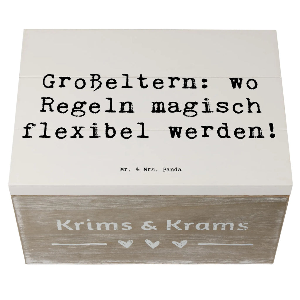 Wooden chest Saying Großeltern: wo Regeln magisch flexibel werden! Dekokiste, XXL, Erinnerungsbox, Geschenkdose, Aufbewahrungsbox, Schatzkiste, Erinnerungskiste, Holzkiste, Truhe, Schatulle, Kiste, Geschenkbox, Familie, Vatertag, Muttertag, Bruder, Schwester, Mama, Papa, Oma, Opa