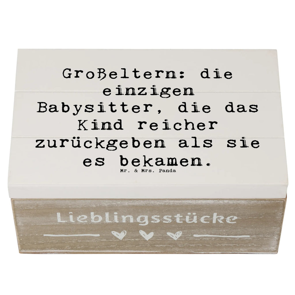 Wooden chest Saying Großeltern: die einzigen Babysitter, die das Kind reicher zurückgeben als sie es bekamen. Erinnerungskiste, Holzkiste, Kiste, XXL, Aufbewahrungsbox, Truhe, Geschenkdose, Schatzkiste, Schatulle, Erinnerungsbox, Geschenkbox, Dekokiste, Familie, Vatertag, Muttertag, Bruder, Schwester, Mama, Papa, Oma, Opa