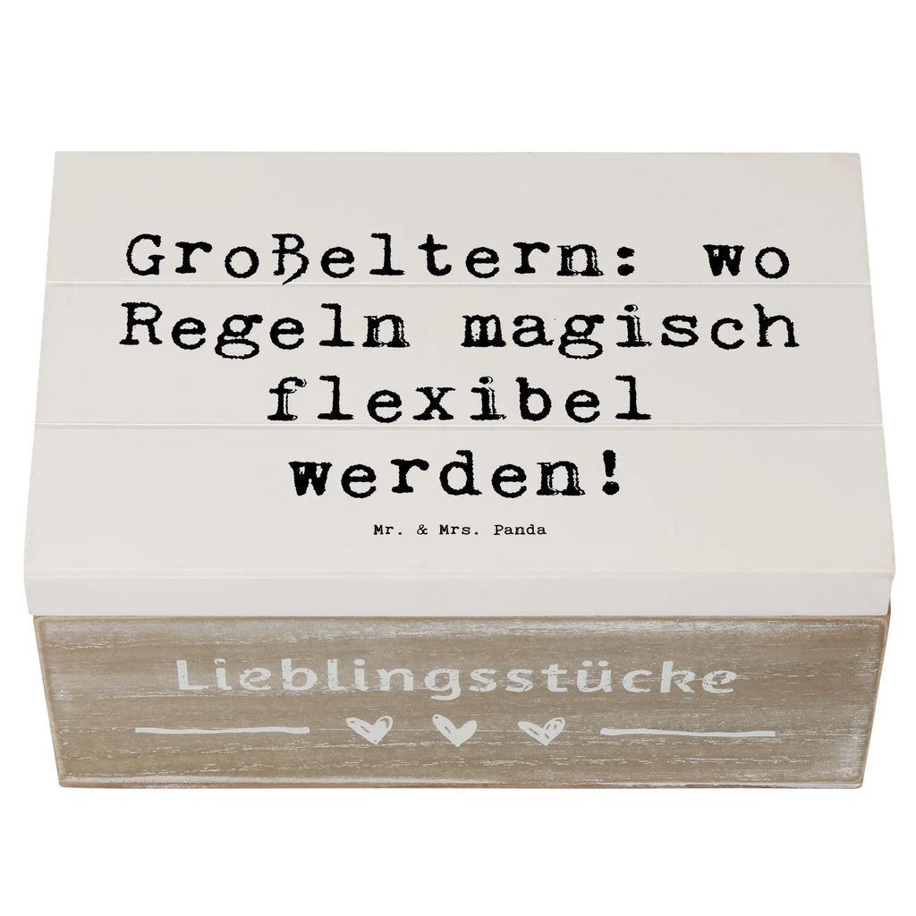 Wooden chest Saying Großeltern: wo Regeln magisch flexibel werden! Dekokiste, XXL, Erinnerungsbox, Geschenkdose, Aufbewahrungsbox, Schatzkiste, Erinnerungskiste, Holzkiste, Truhe, Schatulle, Kiste, Geschenkbox, Familie, Vatertag, Muttertag, Bruder, Schwester, Mama, Papa, Oma, Opa