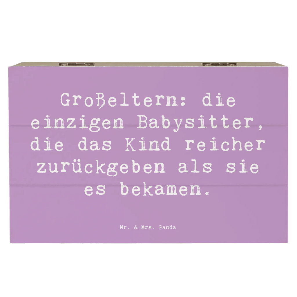 Wooden chest Saying Großeltern: die einzigen Babysitter, die das Kind reicher zurückgeben als sie es bekamen. Erinnerungskiste, Holzkiste, Kiste, XXL, Aufbewahrungsbox, Truhe, Geschenkdose, Schatzkiste, Schatulle, Erinnerungsbox, Geschenkbox, Dekokiste, Familie, Vatertag, Muttertag, Bruder, Schwester, Mama, Papa, Oma, Opa