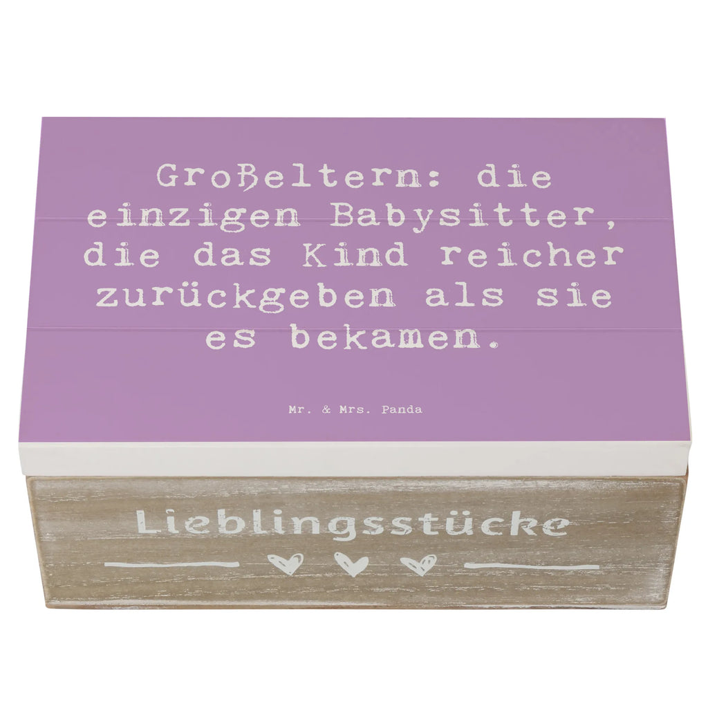 Wooden chest Saying Großeltern: die einzigen Babysitter, die das Kind reicher zurückgeben als sie es bekamen. Erinnerungskiste, Holzkiste, Kiste, XXL, Aufbewahrungsbox, Truhe, Geschenkdose, Schatzkiste, Schatulle, Erinnerungsbox, Geschenkbox, Dekokiste, Familie, Vatertag, Muttertag, Bruder, Schwester, Mama, Papa, Oma, Opa