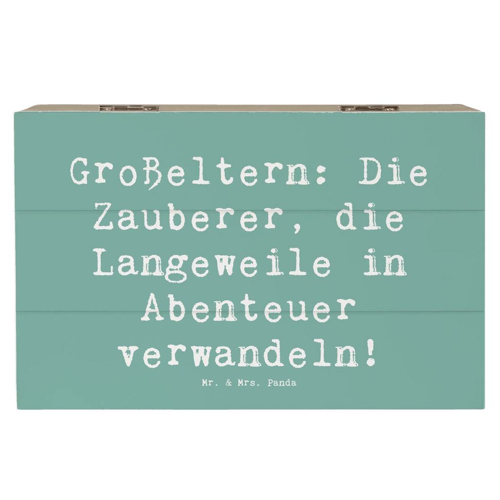 Wooden chest Saying Großeltern: Die Zauberer, die Langeweile in Abenteuer verwandeln! Erinnerungskiste, Kiste, Schatulle, Dekokiste, Geschenkbox, Holzkiste, Aufbewahrungsbox, XXL, Erinnerungsbox, Geschenkdose, Schatzkiste, Truhe, Familie, Vatertag, Muttertag, Bruder, Schwester, Mama, Papa, Oma, Opa