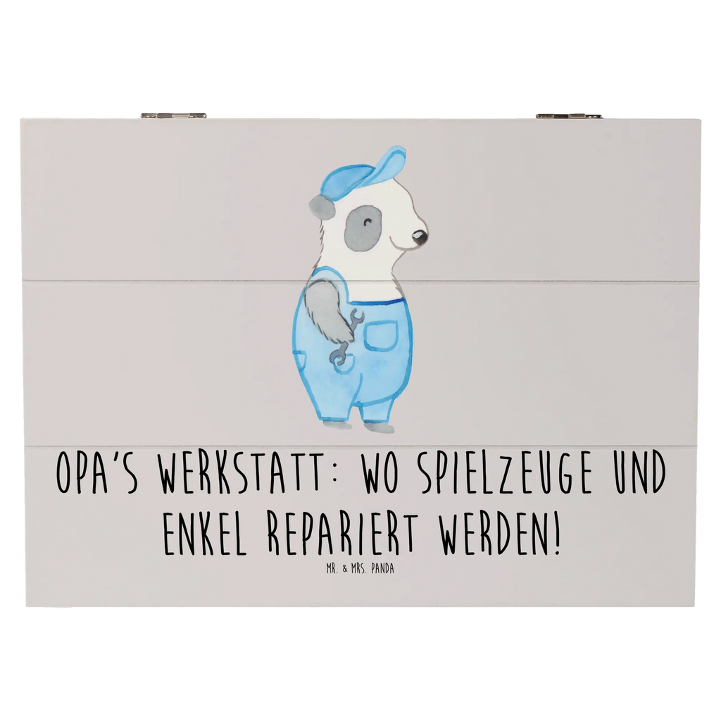 Holzkiste Großeltern Werkstatt XXL, Geschenkdose, Truhe, Erinnerungsbox, Schatzkiste, Holzkiste, Geschenkbox, Aufbewahrungsbox, Erinnerungskiste, Dekokiste, Schatulle, Kiste, Familie, Vatertag, Muttertag, Bruder, Schwester, Mama, Papa, Oma, Opa