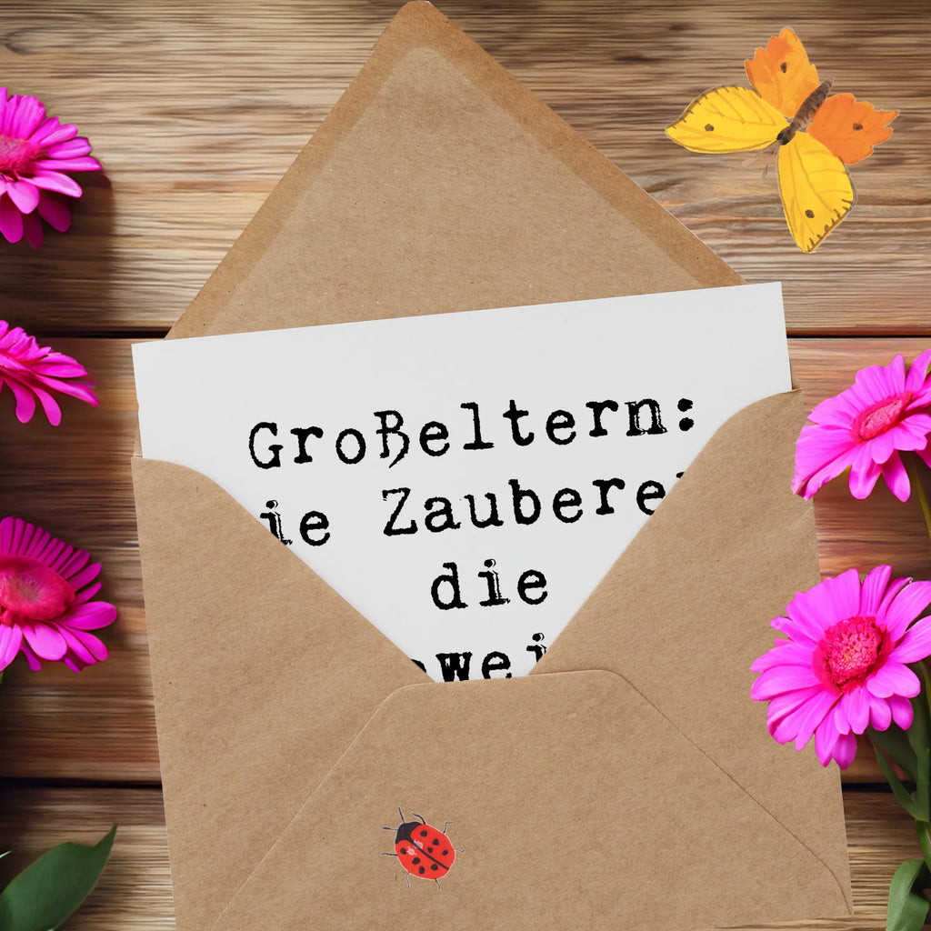 Deluxe Karte Spruch Großeltern Zauberer Hochwertige Grußkarte, Grußkarte, Hochwertige Klappkarte, Einladungskarte, Klappkarte, Karte, Hochzeitskarte, Glückwunschkarte, Geburtstagskarte, Familie, Vatertag, Muttertag, Bruder, Schwester, Mama, Papa, Oma, Opa