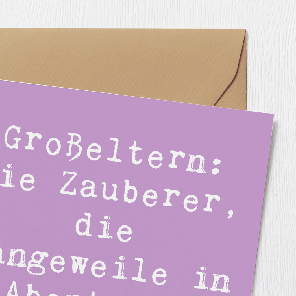Deluxe Karte Spruch Großeltern Zauberer Hochwertige Grußkarte, Grußkarte, Hochwertige Klappkarte, Einladungskarte, Klappkarte, Karte, Hochzeitskarte, Glückwunschkarte, Geburtstagskarte, Familie, Vatertag, Muttertag, Bruder, Schwester, Mama, Papa, Oma, Opa