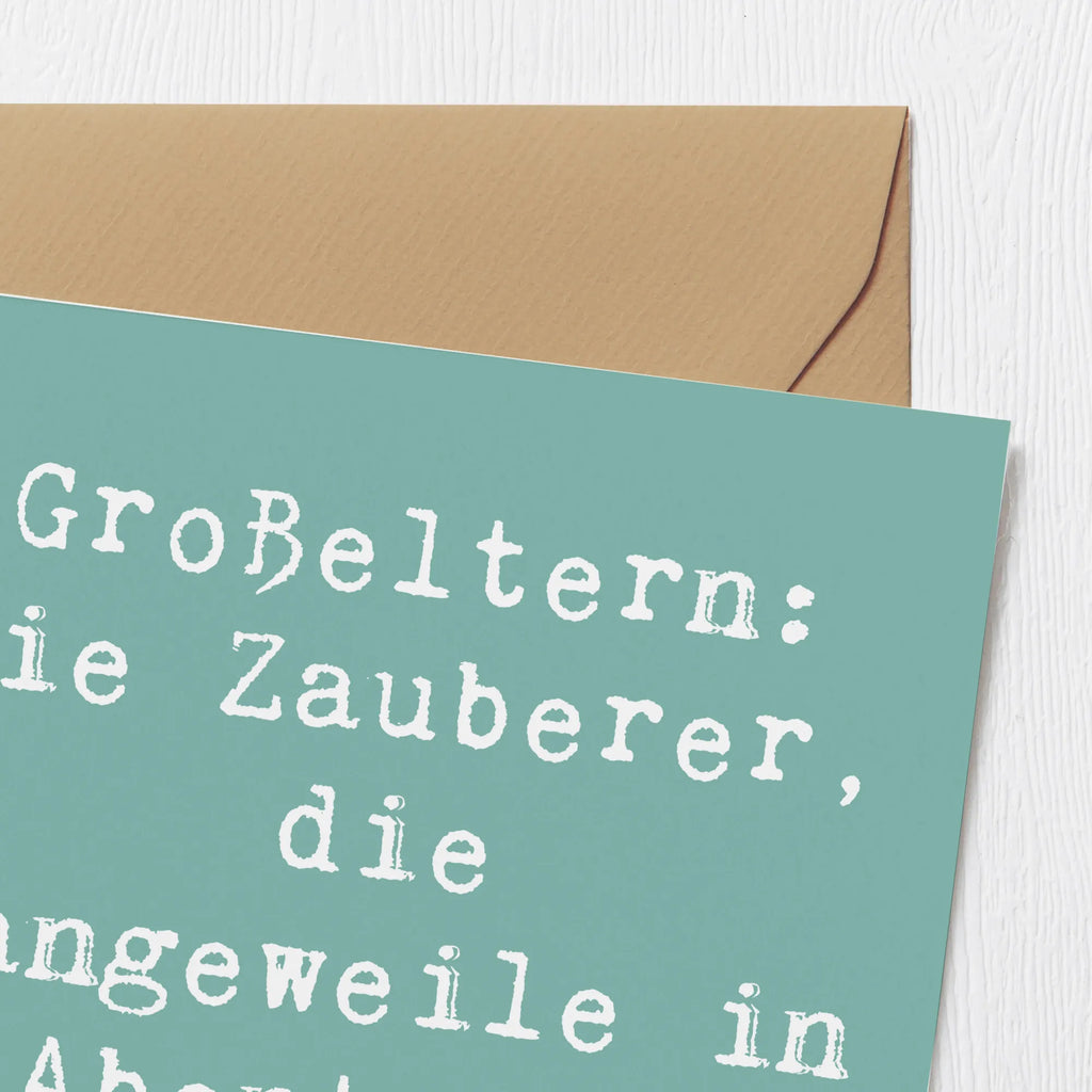 Deluxe Karte Spruch Großeltern Zauberer Hochwertige Grußkarte, Grußkarte, Hochwertige Klappkarte, Einladungskarte, Klappkarte, Karte, Hochzeitskarte, Glückwunschkarte, Geburtstagskarte, Familie, Vatertag, Muttertag, Bruder, Schwester, Mama, Papa, Oma, Opa