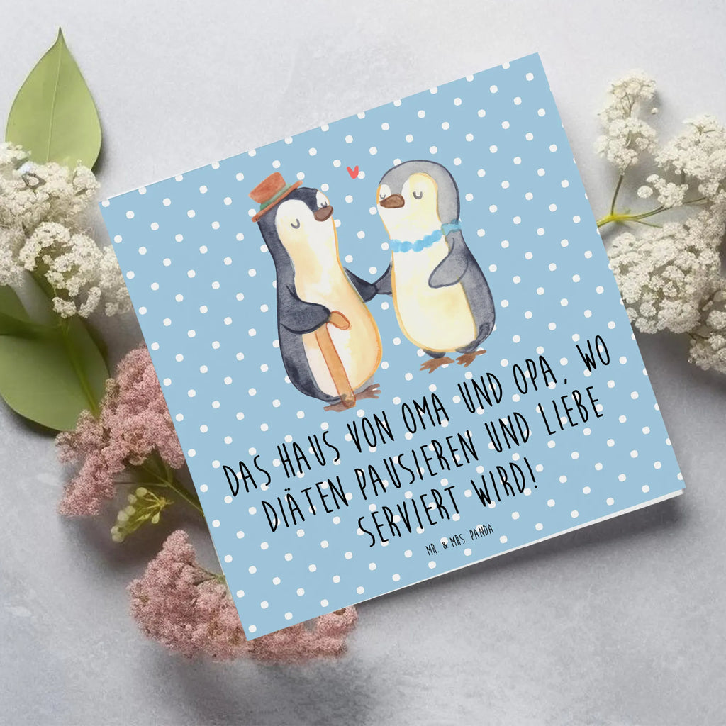 Deluxe Card Das Haus von Oma und Opa, wo Diäten pausieren und Liebe serviert wird! Hochzeitskarte, Geburtstagskarte, Hochwertige Klappkarte, Einladungskarte, Glückwunschkarte, Grußkarte, Karte, Klappkarte, Hochwertige Grußkarte, Familie, Vatertag, Muttertag, Bruder, Schwester, Mama, Papa, Oma, Opa