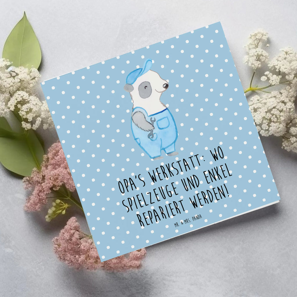 Deluxe Karte Großeltern Werkstatt Hochzeitskarte, Grußkarte, Hochwertige Klappkarte, Hochwertige Grußkarte, Karte, Klappkarte, Geburtstagskarte, Glückwunschkarte, Einladungskarte, Familie, Vatertag, Muttertag, Bruder, Schwester, Mama, Papa, Oma, Opa
