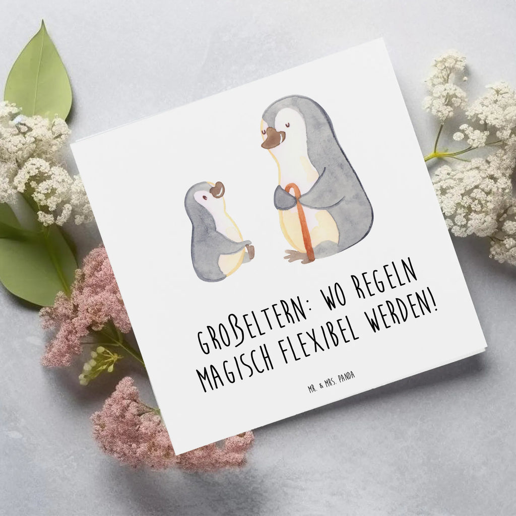 Deluxe Card Großeltern: wo Regeln magisch flexibel werden! Karte, Glückwunschkarte, Einladungskarte, Klappkarte, Hochzeitskarte, Geburtstagskarte, Hochwertige Klappkarte, Grußkarte, Hochwertige Grußkarte, Familie, Vatertag, Muttertag, Bruder, Schwester, Mama, Papa, Oma, Opa