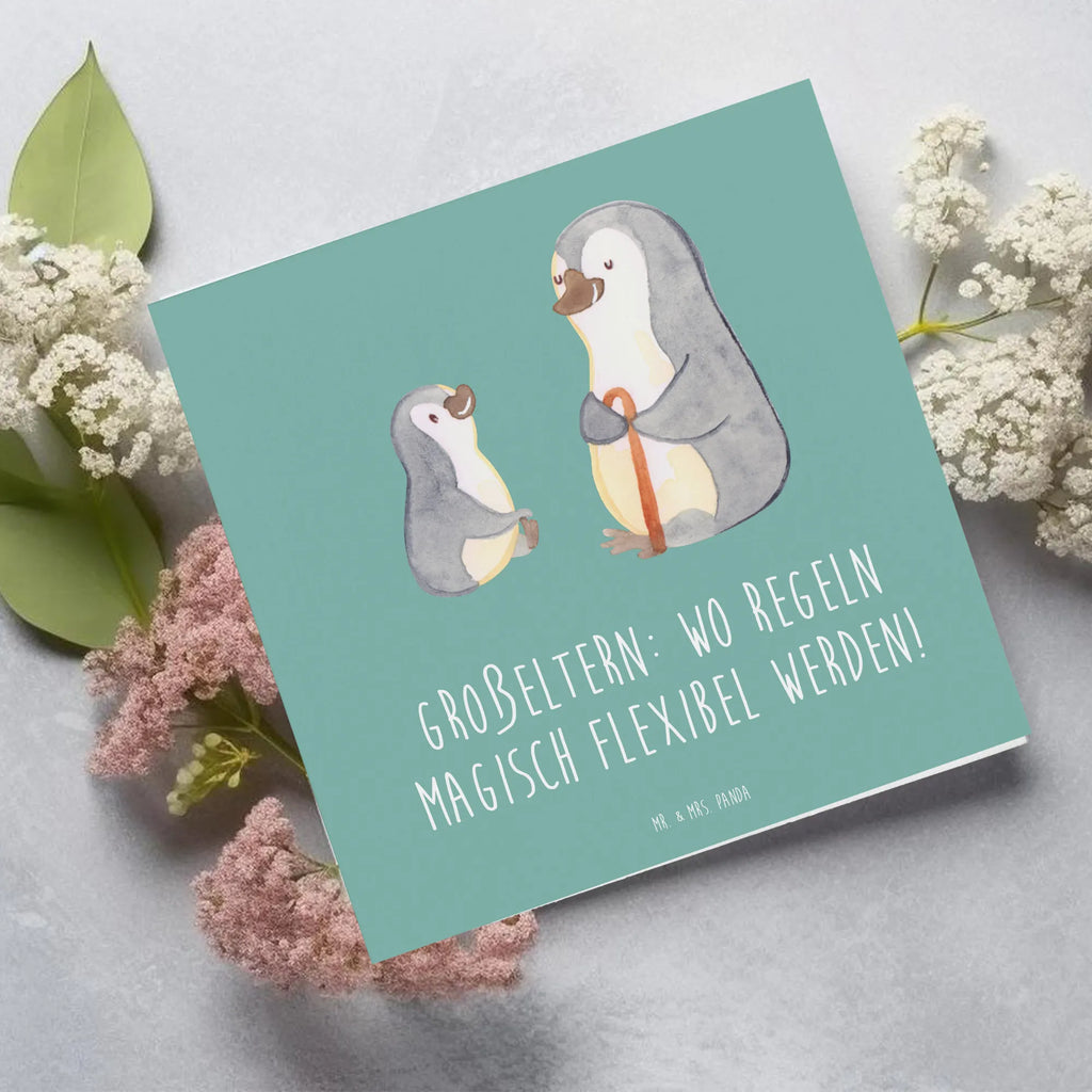 Deluxe Card Großeltern: wo Regeln magisch flexibel werden! Karte, Glückwunschkarte, Einladungskarte, Klappkarte, Hochzeitskarte, Geburtstagskarte, Hochwertige Klappkarte, Grußkarte, Hochwertige Grußkarte, Familie, Vatertag, Muttertag, Bruder, Schwester, Mama, Papa, Oma, Opa