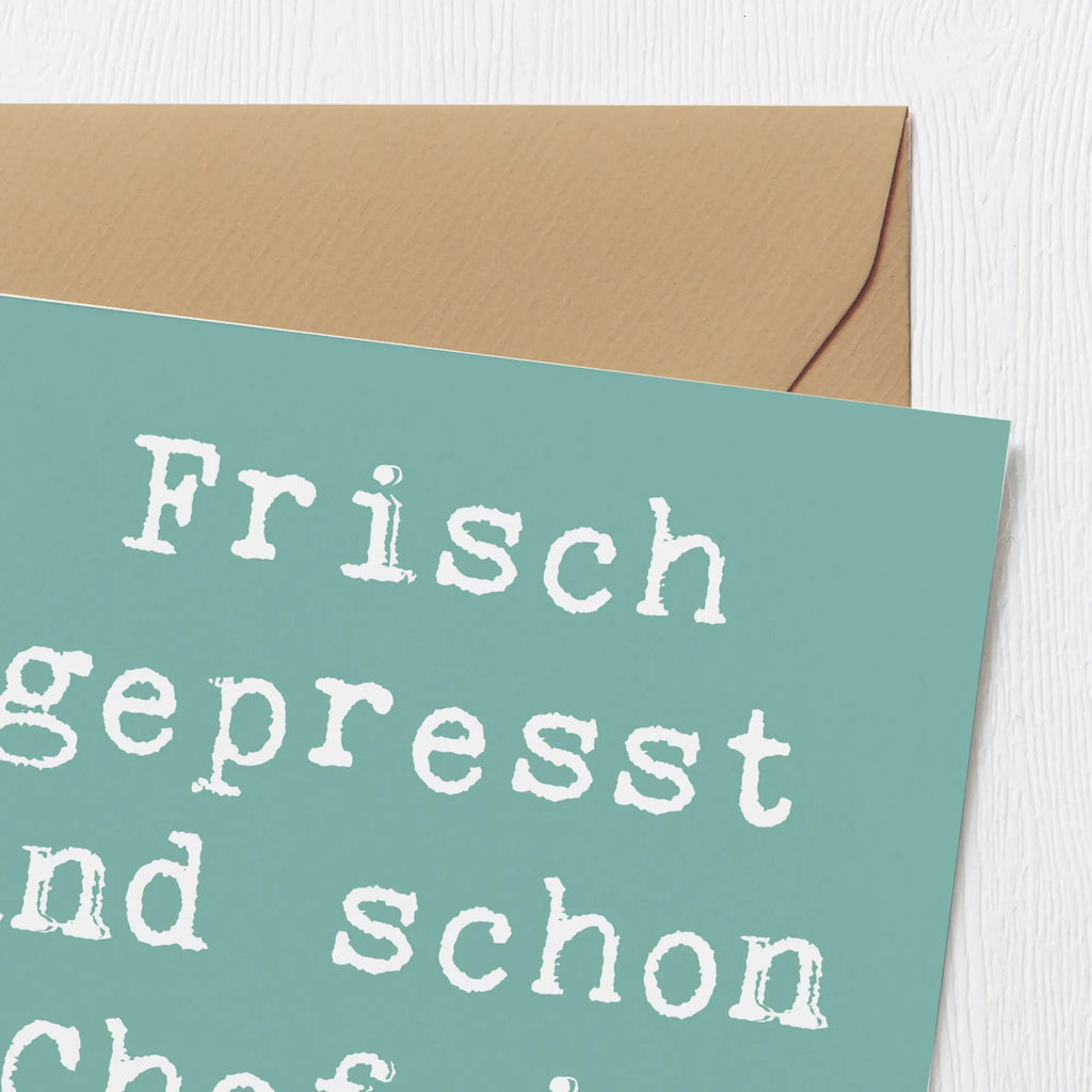 Deluxe Karte Spruch Baby Chef Karte, Hochzeitskarte, Glückwunschkarte, Geburtstagskarte, Hochwertige Grußkarte, Einladungskarte, Hochwertige Klappkarte, Grußkarte, Klappkarte, Familie, Vatertag, Muttertag, Bruder, Schwester, Mama, Papa, Oma, Opa