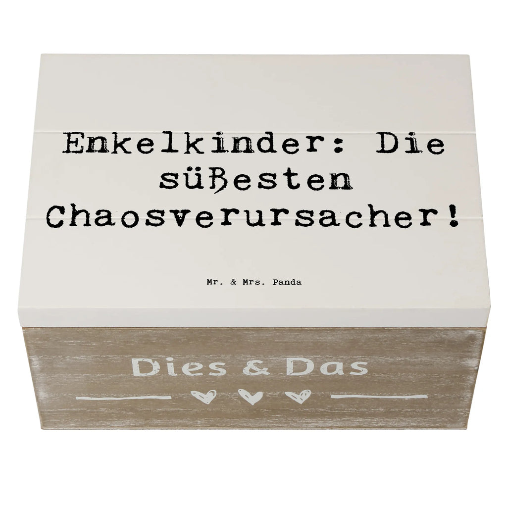 Holzkiste Spruch Enkelkinder: Die süßesten Chaosverursacher! Schatulle, Schatzkiste, Holzkiste, Kiste, Geschenkdose, Dekokiste, Aufbewahrungsbox, Erinnerungskiste, Geschenkbox, XXL, Truhe, Erinnerungsbox, Familie, Vatertag, Muttertag, Bruder, Schwester, Mama, Papa, Oma, Opa