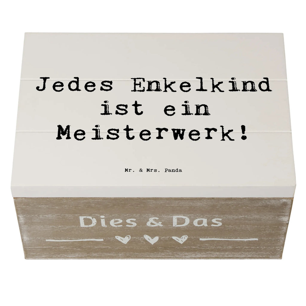 Holzkiste Spruch Enkelkinder Meisterwerk Dekokiste, Kiste, Holzkiste, XXL, Truhe, Schatzkiste, Schatulle, Erinnerungsbox, Geschenkdose, Aufbewahrungsbox, Geschenkbox, Erinnerungskiste, Familie, Vatertag, Muttertag, Bruder, Schwester, Mama, Papa, Oma, Opa