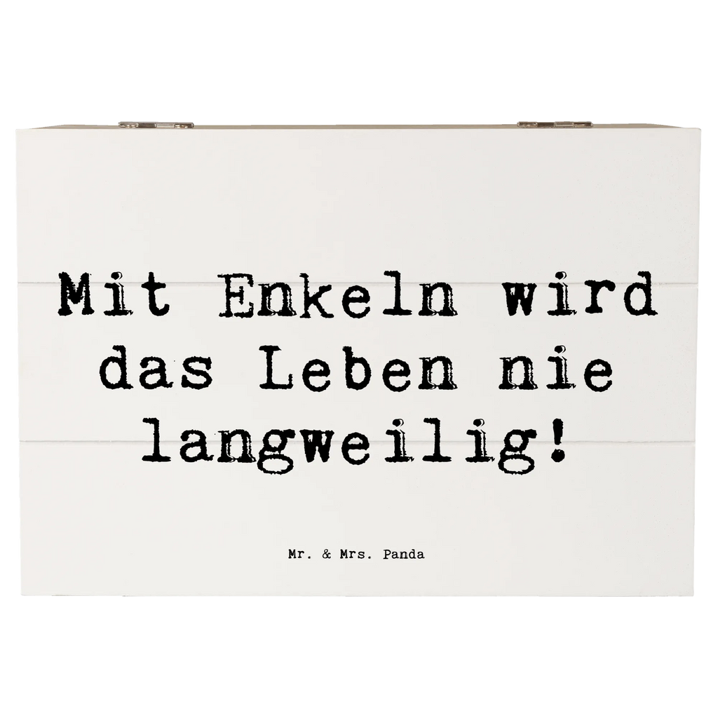Holzkiste Spruch Enkelkinder Abenteuer Erinnerungskiste, Dekokiste, Schatulle, Aufbewahrungsbox, Geschenkdose, XXL, Truhe, Geschenkbox, Holzkiste, Erinnerungsbox, Schatzkiste, Kiste, Familie, Vatertag, Muttertag, Bruder, Schwester, Mama, Papa, Oma, Opa