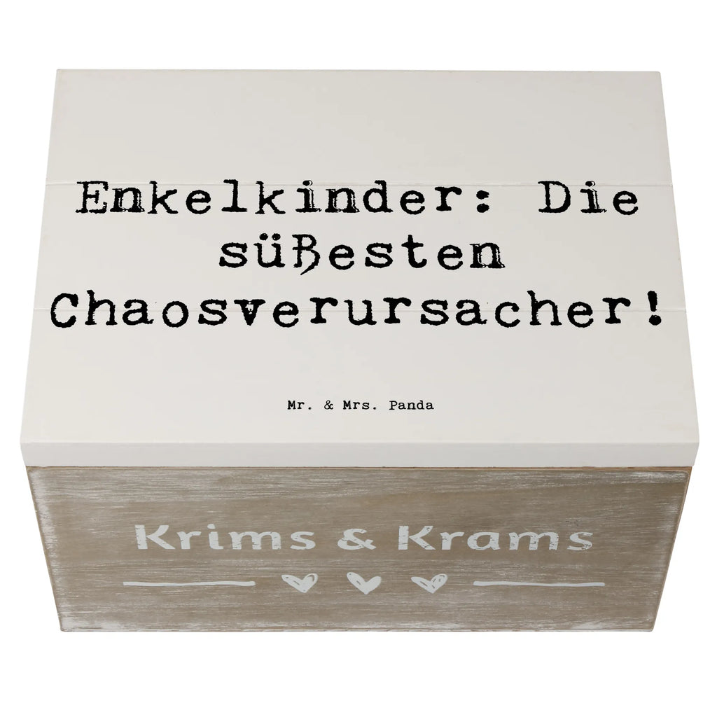 Holzkiste Spruch Enkelkinder: Die süßesten Chaosverursacher! Schatulle, Schatzkiste, Holzkiste, Kiste, Geschenkdose, Dekokiste, Aufbewahrungsbox, Erinnerungskiste, Geschenkbox, XXL, Truhe, Erinnerungsbox, Familie, Vatertag, Muttertag, Bruder, Schwester, Mama, Papa, Oma, Opa
