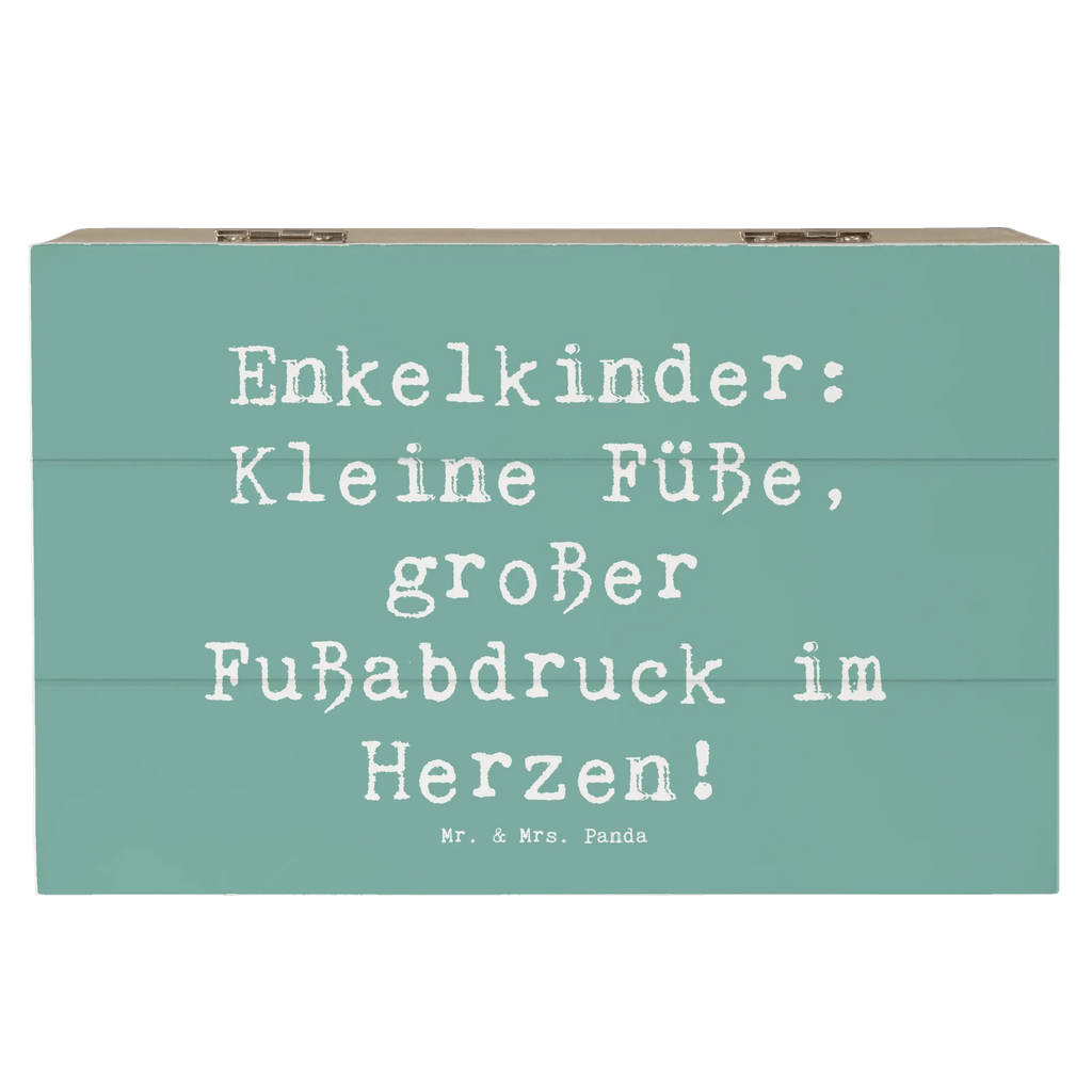 Holzkiste Spruch Enkelkinder Fußabdruck Dekokiste, Truhe, Erinnerungsbox, Geschenkbox, Kiste, Geschenkdose, Schatulle, Aufbewahrungsbox, XXL, Schatzkiste, Erinnerungskiste, Holzkiste, Familie, Vatertag, Muttertag, Bruder, Schwester, Mama, Papa, Oma, Opa