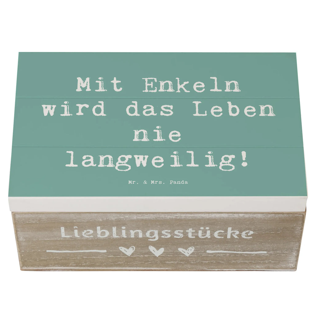Holzkiste Spruch Enkelkinder Abenteuer Erinnerungskiste, Dekokiste, Schatulle, Aufbewahrungsbox, Geschenkdose, XXL, Truhe, Geschenkbox, Holzkiste, Erinnerungsbox, Schatzkiste, Kiste, Familie, Vatertag, Muttertag, Bruder, Schwester, Mama, Papa, Oma, Opa