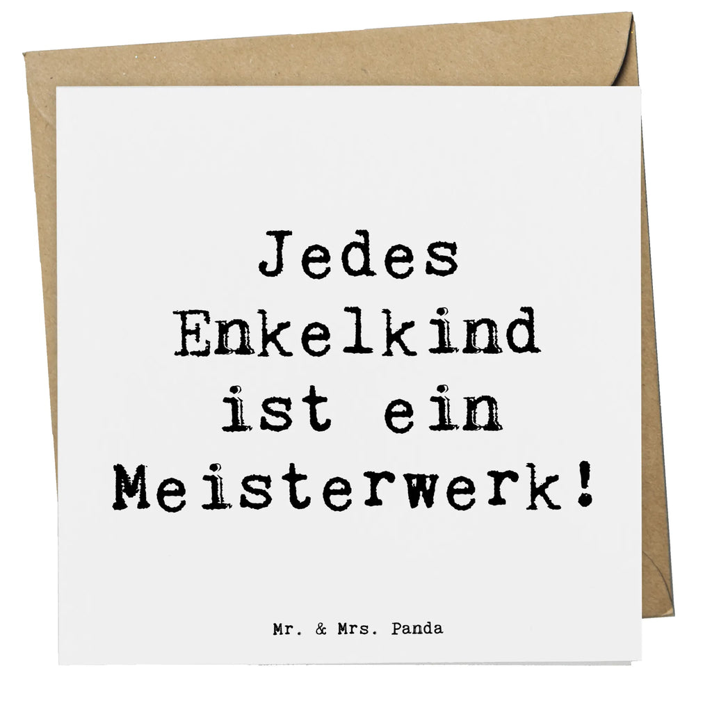 Deluxe Karte Spruch Enkelkinder Meisterwerk Geburtstagskarte, Klappkarte, Hochzeitskarte, Glückwunschkarte, Karte, Hochwertige Klappkarte, Einladungskarte, Grußkarte, Hochwertige Grußkarte, Familie, Vatertag, Muttertag, Bruder, Schwester, Mama, Papa, Oma, Opa