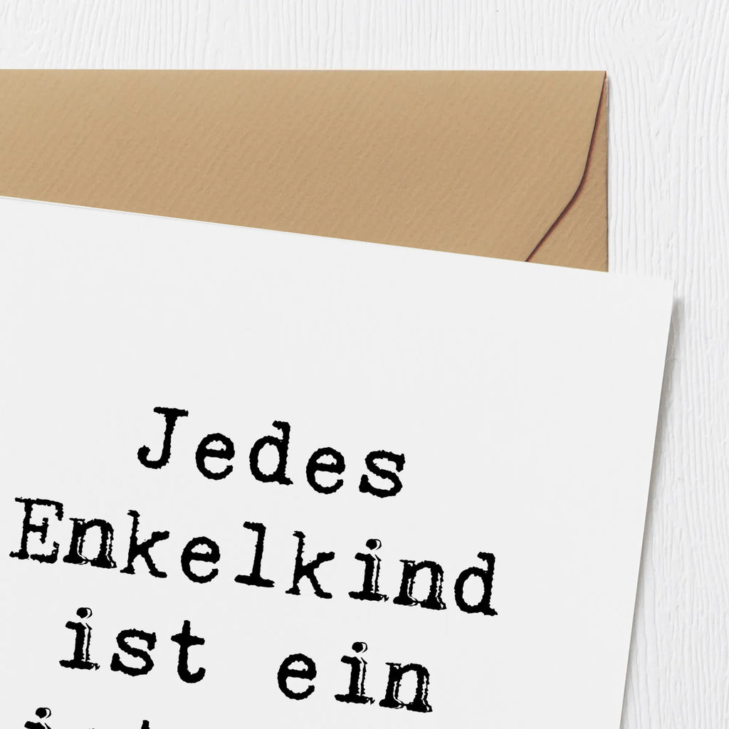 Deluxe Karte Spruch Enkelkinder Meisterwerk Geburtstagskarte, Klappkarte, Hochzeitskarte, Glückwunschkarte, Karte, Hochwertige Klappkarte, Einladungskarte, Grußkarte, Hochwertige Grußkarte, Familie, Vatertag, Muttertag, Bruder, Schwester, Mama, Papa, Oma, Opa
