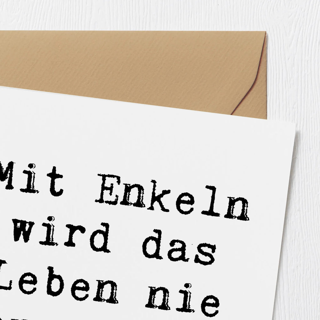 Deluxe Karte Spruch Enkelkinder Abenteuer Grußkarte, Hochwertige Grußkarte, Geburtstagskarte, Klappkarte, Hochzeitskarte, Karte, Einladungskarte, Hochwertige Klappkarte, Glückwunschkarte, Familie, Vatertag, Muttertag, Bruder, Schwester, Mama, Papa, Oma, Opa