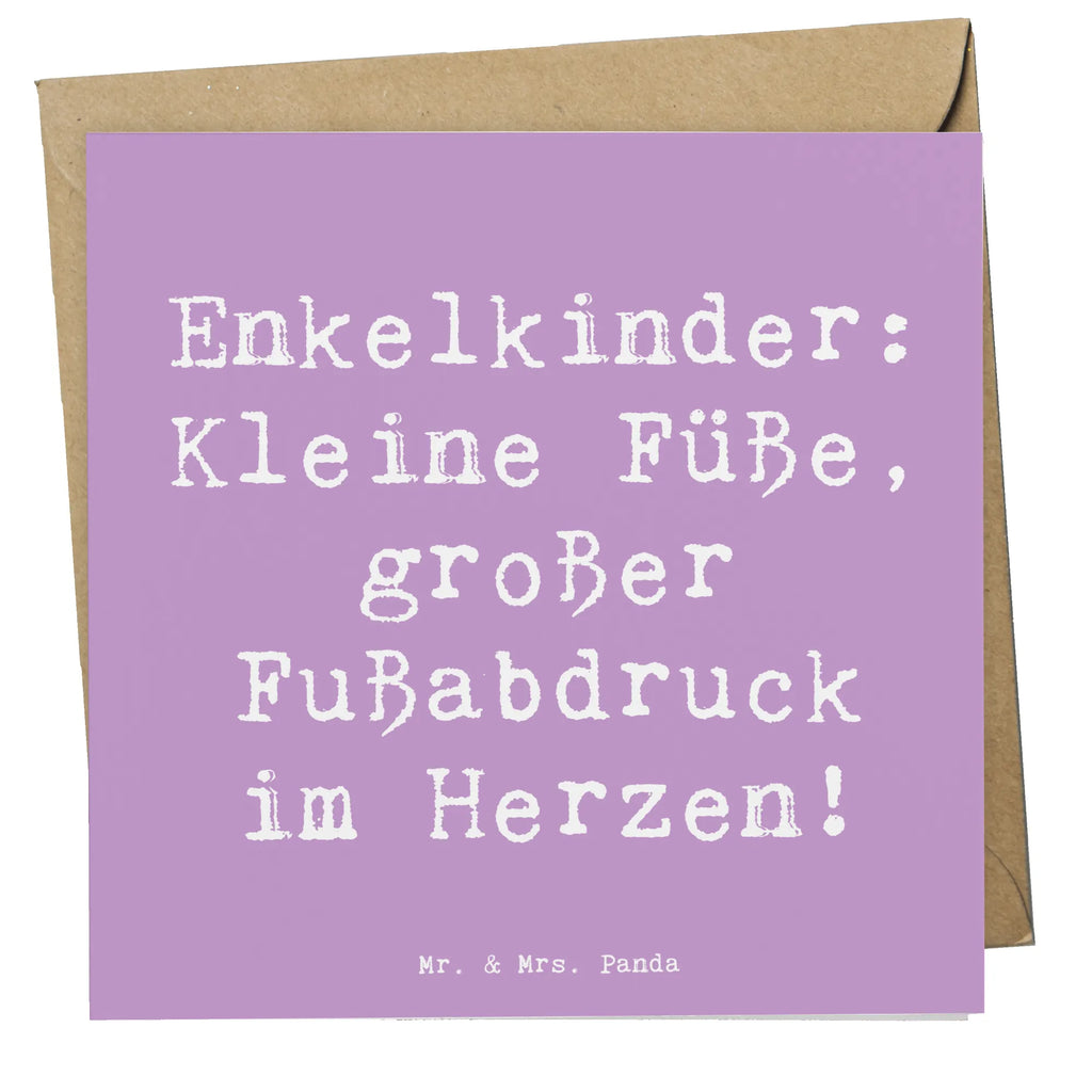 Deluxe Karte Spruch Enkelkinder Fußabdruck Karte, Glückwunschkarte, Hochwertige Klappkarte, Klappkarte, Grußkarte, Geburtstagskarte, Hochzeitskarte, Hochwertige Grußkarte, Einladungskarte, Familie, Vatertag, Muttertag, Bruder, Schwester, Mama, Papa, Oma, Opa