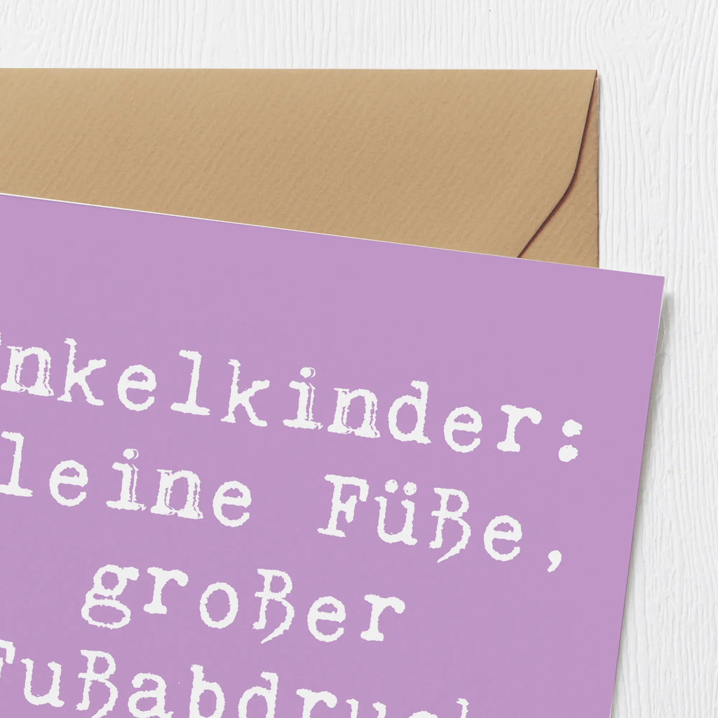 Deluxe Karte Spruch Enkelkinder Fußabdruck Karte, Glückwunschkarte, Hochwertige Klappkarte, Klappkarte, Grußkarte, Geburtstagskarte, Hochzeitskarte, Hochwertige Grußkarte, Einladungskarte, Familie, Vatertag, Muttertag, Bruder, Schwester, Mama, Papa, Oma, Opa