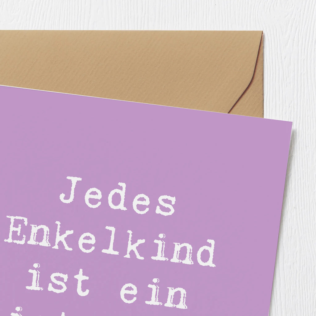 Deluxe Karte Spruch Enkelkinder Meisterwerk Geburtstagskarte, Klappkarte, Hochzeitskarte, Glückwunschkarte, Karte, Hochwertige Klappkarte, Einladungskarte, Grußkarte, Hochwertige Grußkarte, Familie, Vatertag, Muttertag, Bruder, Schwester, Mama, Papa, Oma, Opa