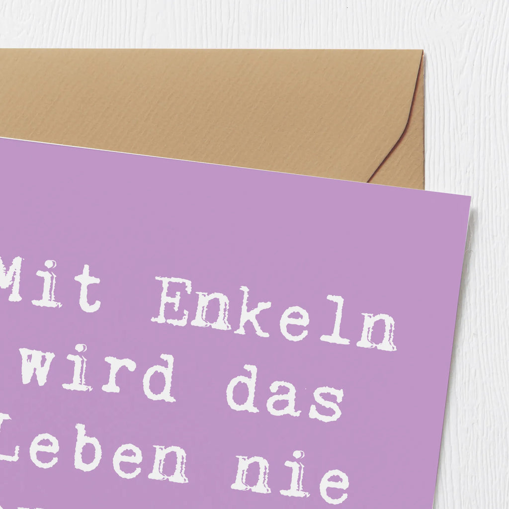 Deluxe Karte Spruch Enkelkinder Abenteuer Grußkarte, Hochwertige Grußkarte, Geburtstagskarte, Klappkarte, Hochzeitskarte, Karte, Einladungskarte, Hochwertige Klappkarte, Glückwunschkarte, Familie, Vatertag, Muttertag, Bruder, Schwester, Mama, Papa, Oma, Opa