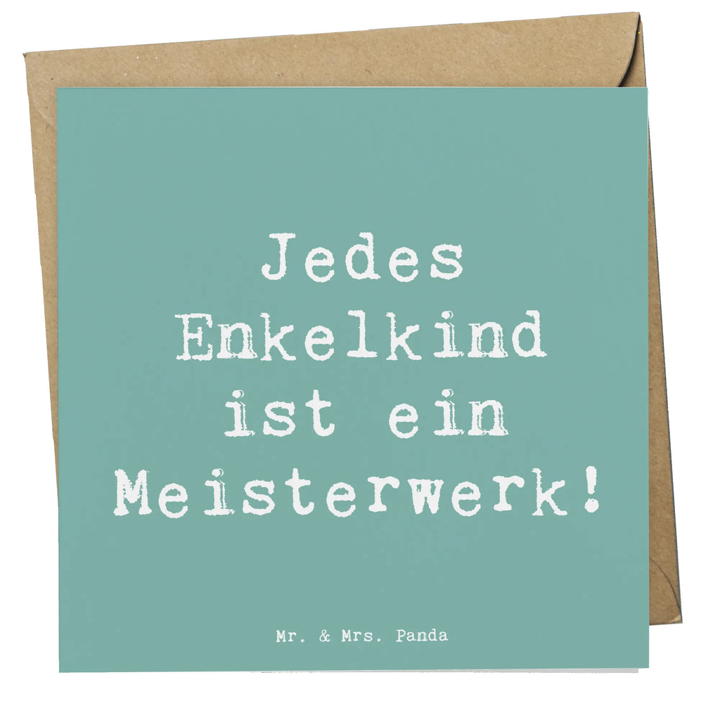 Deluxe Karte Spruch Enkelkinder Meisterwerk Geburtstagskarte, Klappkarte, Hochzeitskarte, Glückwunschkarte, Karte, Hochwertige Klappkarte, Einladungskarte, Grußkarte, Hochwertige Grußkarte, Familie, Vatertag, Muttertag, Bruder, Schwester, Mama, Papa, Oma, Opa