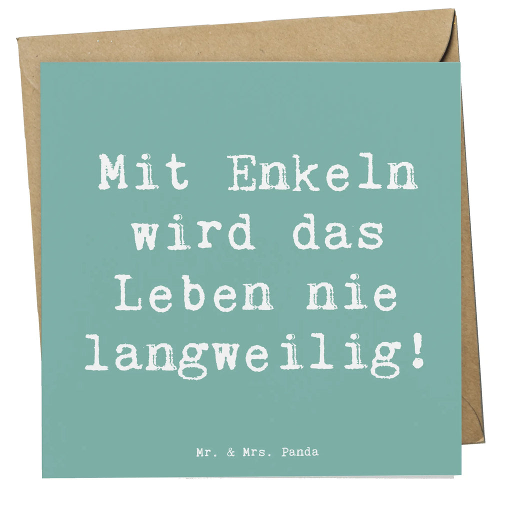 Deluxe Karte Spruch Enkelkinder Abenteuer Grußkarte, Hochwertige Grußkarte, Geburtstagskarte, Klappkarte, Hochzeitskarte, Karte, Einladungskarte, Hochwertige Klappkarte, Glückwunschkarte, Familie, Vatertag, Muttertag, Bruder, Schwester, Mama, Papa, Oma, Opa