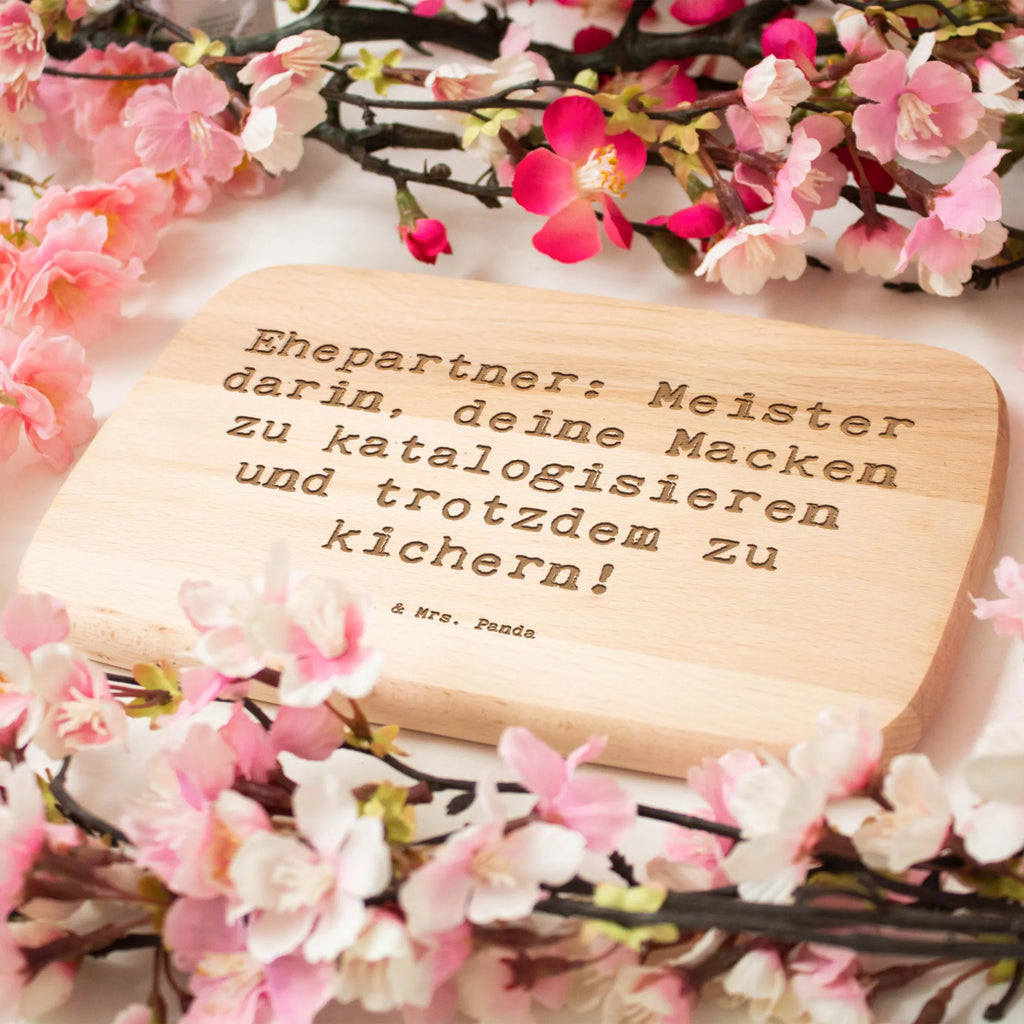 Serving board Saying Ehepartner: Meister darin, deine Macken zu katalogisieren und trotzdem zu kichern! cutting board, Board, breakfast board, Family, Father's Day, Mother's Day, brother, sister, Mom, Dad