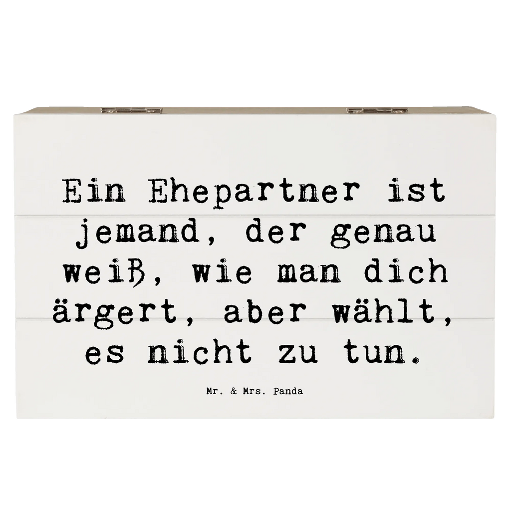 Wooden chest Saying Ein Ehepartner ist jemand, der genau weiß, wie man dich ärgert, aber wählt, es nicht zu tun. Aufbewahrungsbox, Schatzkiste, Truhe, Kiste, Dekokiste, Erinnerungskiste, Schatulle, Geschenkdose, Erinnerungsbox, Holzkiste, Geschenkbox, XXL, Familie, Vatertag, Muttertag, Bruder, Schwester, Mama, Papa, Oma, Opa