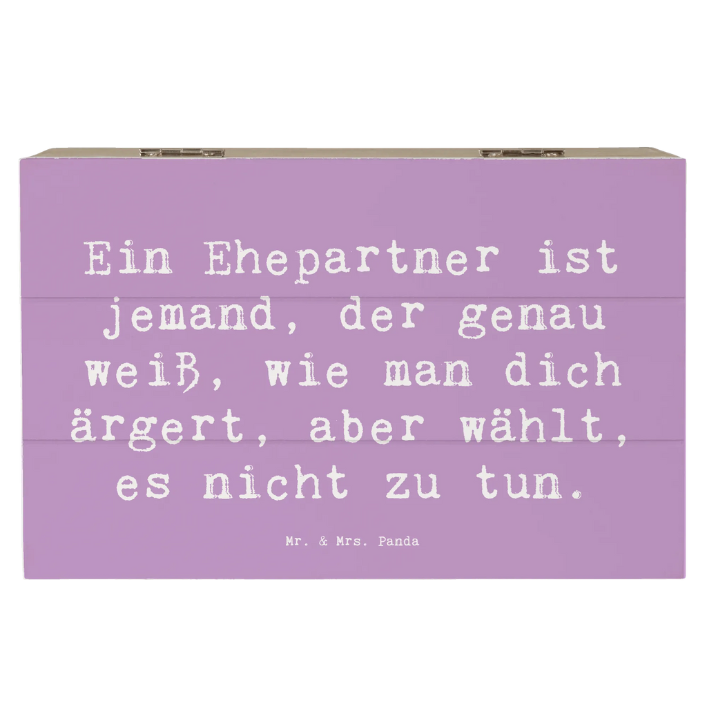 Wooden chest Saying Ein Ehepartner ist jemand, der genau weiß, wie man dich ärgert, aber wählt, es nicht zu tun. Aufbewahrungsbox, Schatzkiste, Truhe, Kiste, Dekokiste, Erinnerungskiste, Schatulle, Geschenkdose, Erinnerungsbox, Holzkiste, Geschenkbox, XXL, Familie, Vatertag, Muttertag, Bruder, Schwester, Mama, Papa, Oma, Opa