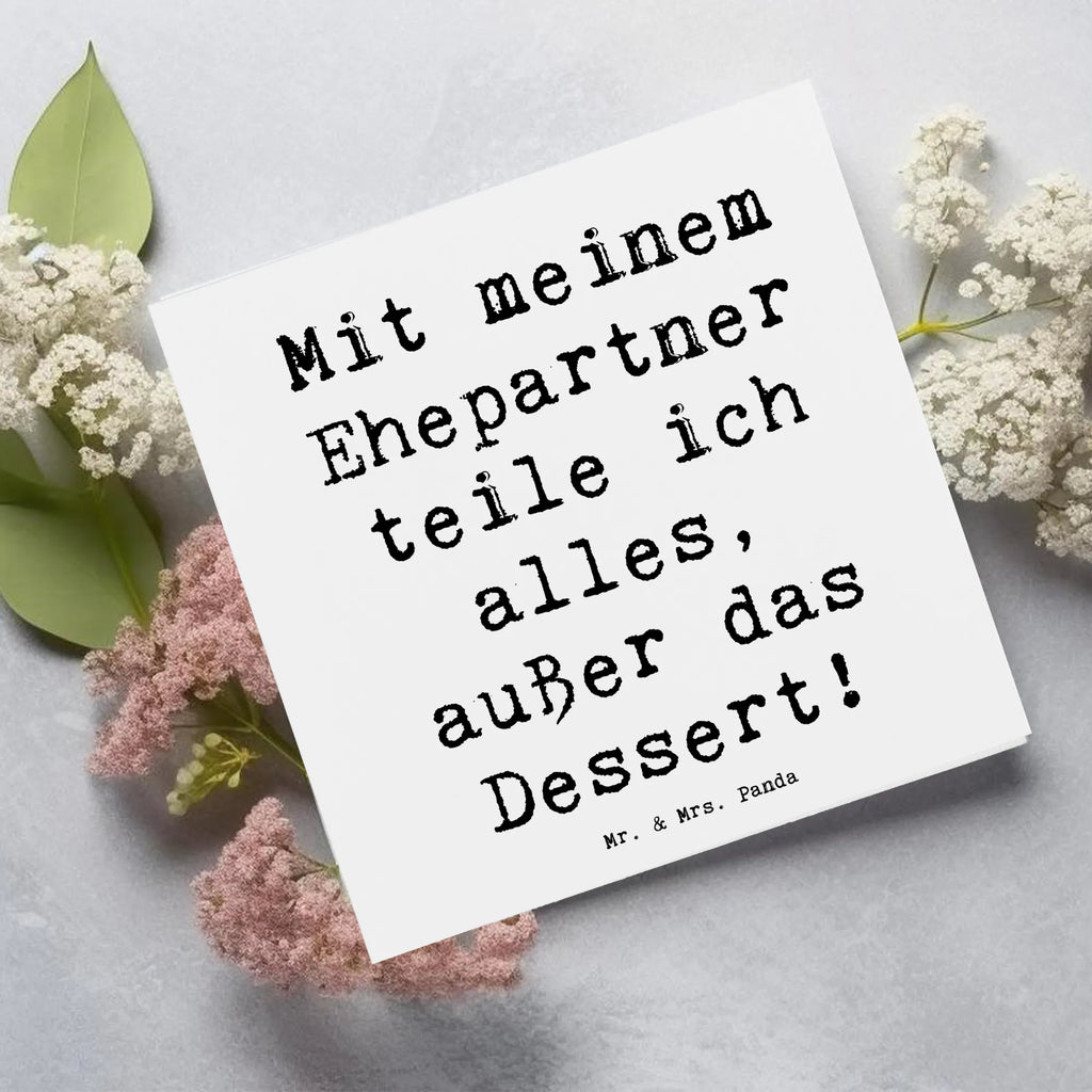 Deluxe Karte Spruch Ehepartner Dessert Hochwertige Klappkarte, Karte, Grußkarte, Glückwunschkarte, Klappkarte, Einladungskarte, Hochwertige Grußkarte, Hochzeitskarte, Geburtstagskarte, Familie, Vatertag, Muttertag, Bruder, Schwester, Mama, Papa, Oma, Opa