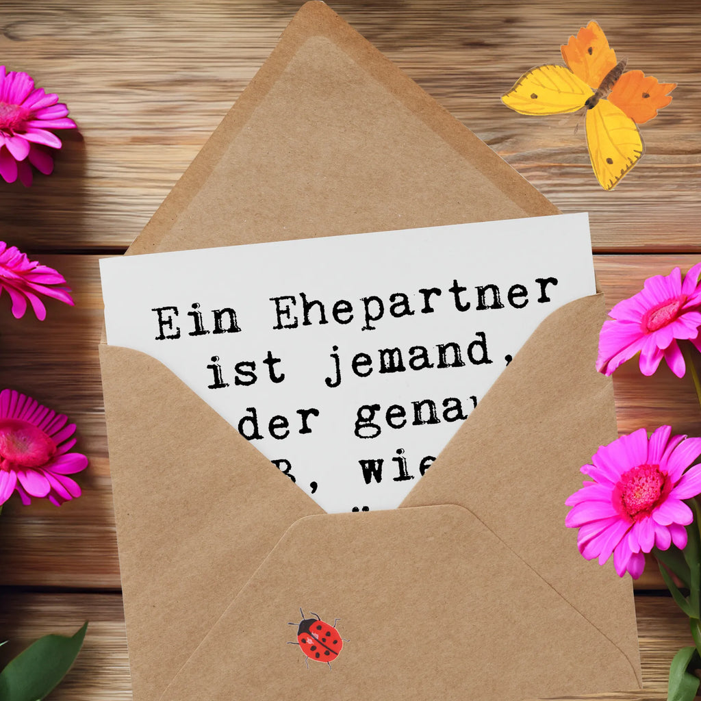 Deluxe Karte Spruch Ehepartner Liebe Karte, Hochzeitskarte, Glückwunschkarte, Klappkarte, Geburtstagskarte, Hochwertige Klappkarte, Hochwertige Grußkarte, Einladungskarte, Grußkarte, Familie, Vatertag, Muttertag, Bruder, Schwester, Mama, Papa, Oma, Opa
